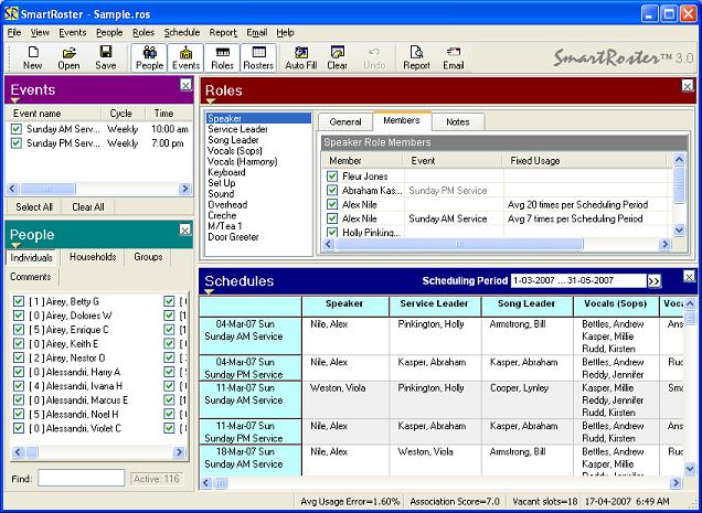 Click to view SmartRoster 3.8 screenshot